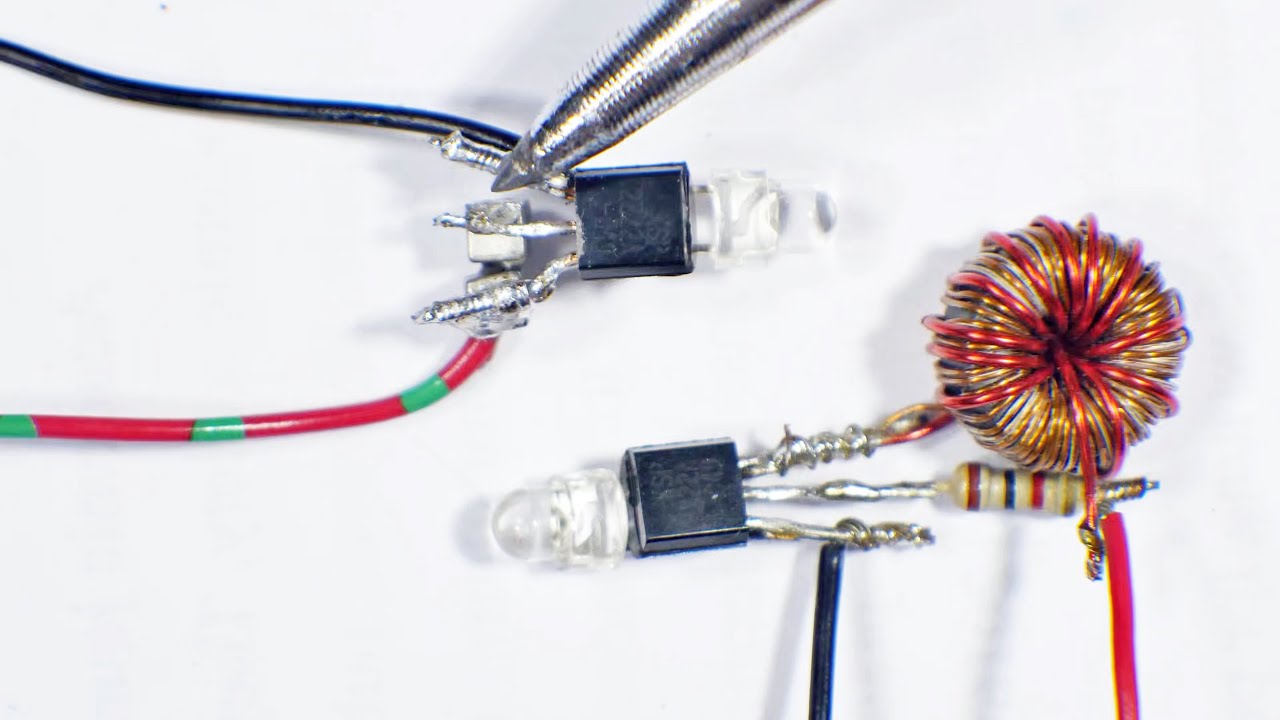 Joule Thief - No Toroid Coil, Build (4K)