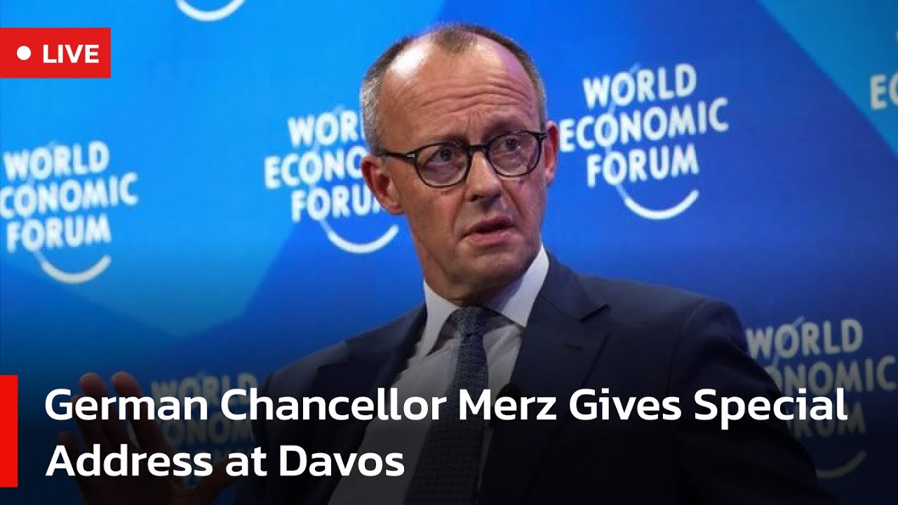 🔴LIVE: German Chancellor Friedrich Merz Delivers Special Address at World Economic Forum | AC1W