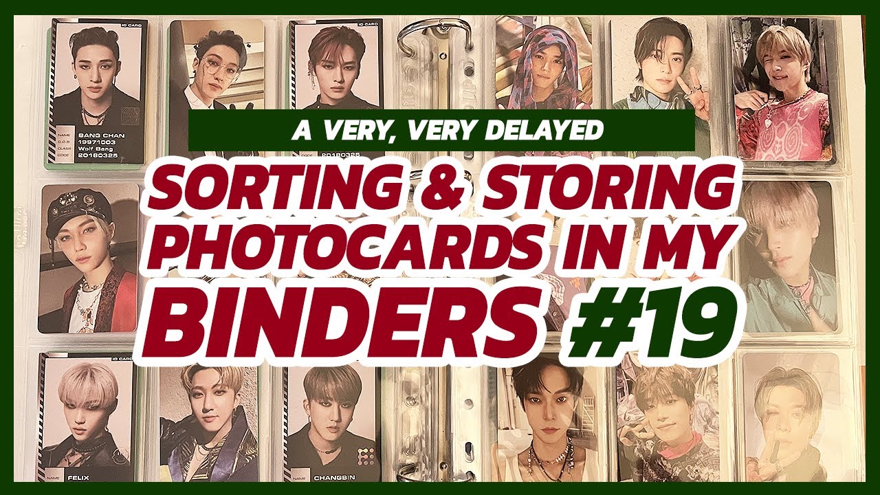 Sorting and organizing photocards in my binders video #19 (SKZ, Treasure, MX, SVT, NCT, Ateez +)