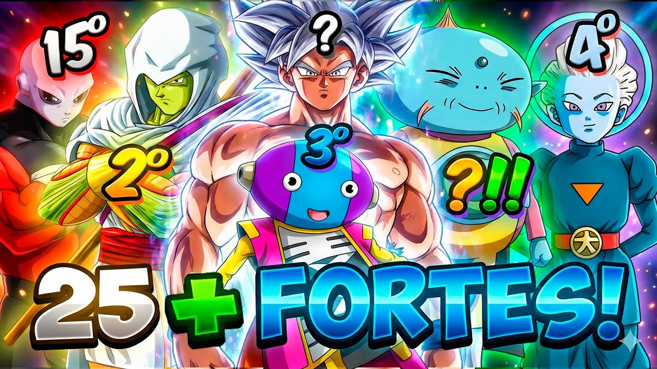 OS 25 SERES MAIS FORTES DE DRAGON BALL! (Lista Oficial) 🔥