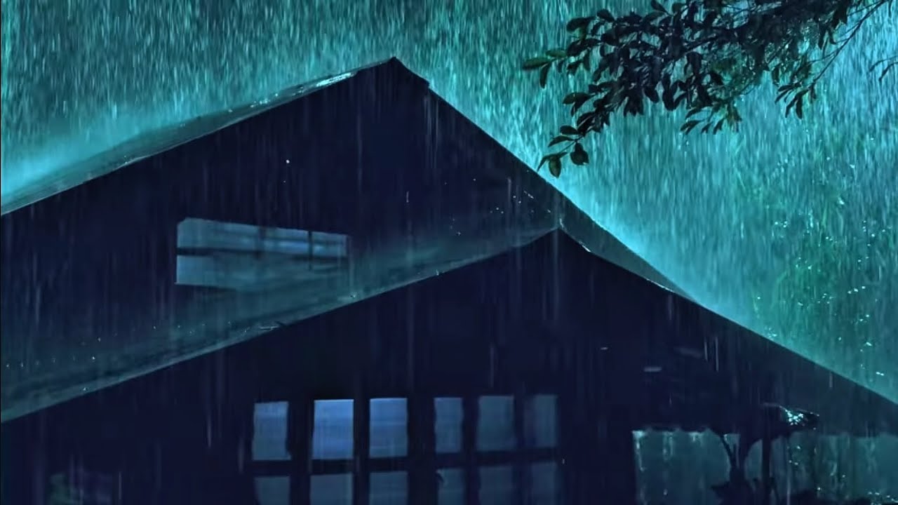 ⛈️Listening to rain on a tin roof and thunderstorm sounds to calm the mind and sleep better