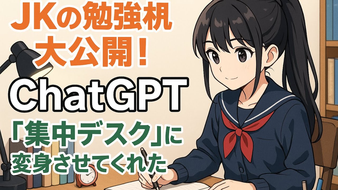 文系女子高生のChatGPT相談「JKの勉強机大公開！ChatGPTが