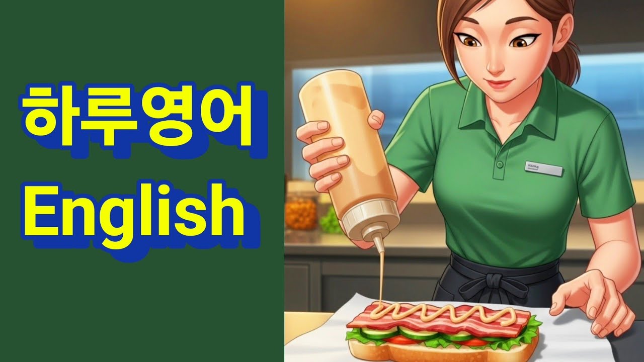 [영어 듣고 말하기] 생활영어 스토리 - 🥪 샌드위치 #4. 샌드위치에  소스를 뿌리고 있어 | I'm putting the sauce on this sandwich.