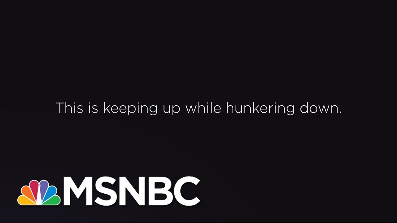 This is keeping up while hunkering down. | Craig Melvin | MSNBC