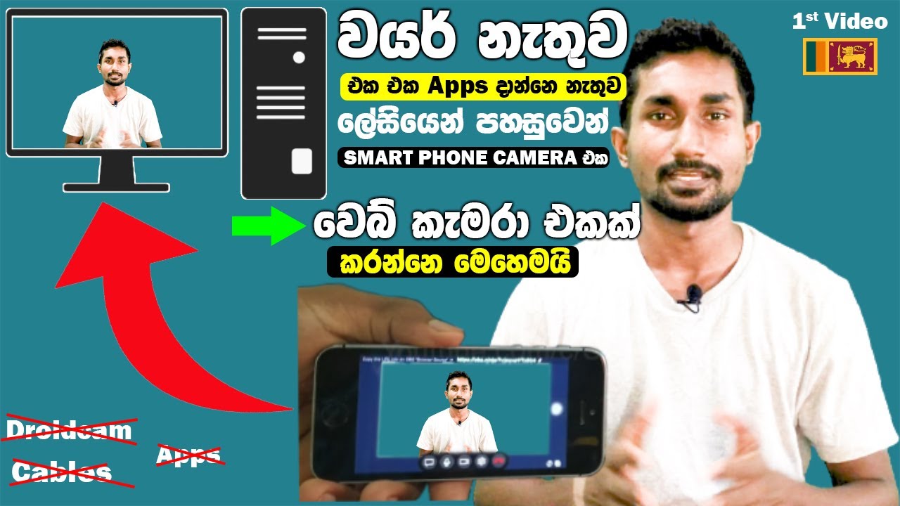 How to use your Smart Phone camera as a web cam without cables.
