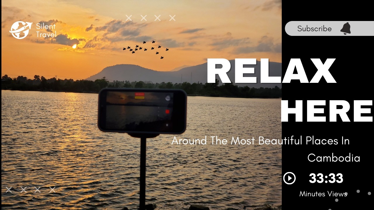 Watch the Sunset with Me in Kampot 🌅 Relaxing Nature Video (No Cuts, Real Time)