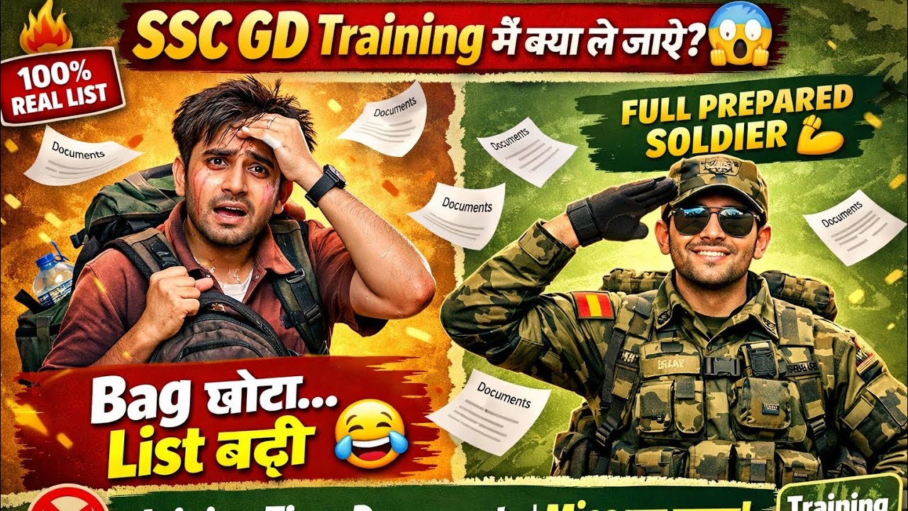 SSC GD Training Bag Ready? 😳 | Joining Time Documents 2025.        