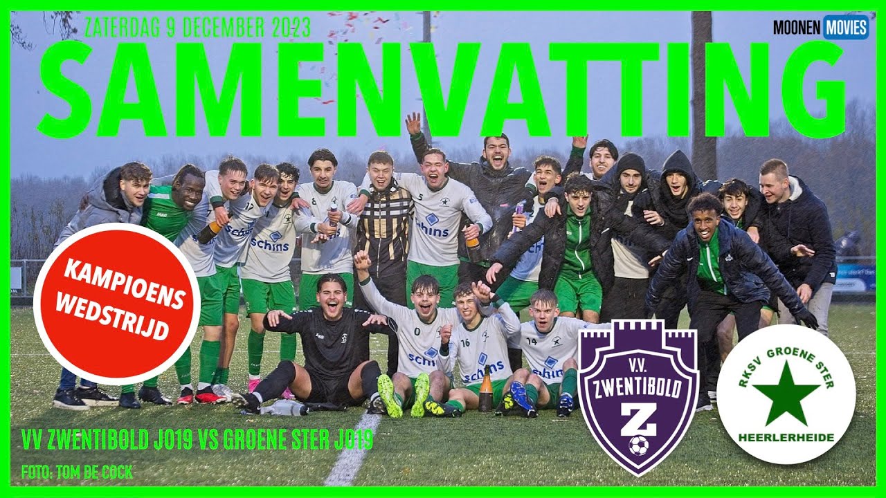 SAMENVATTING KAMPIOENSWEDSTRIJD VV ZWENTIBOLD JO19-GROENE STER JO19