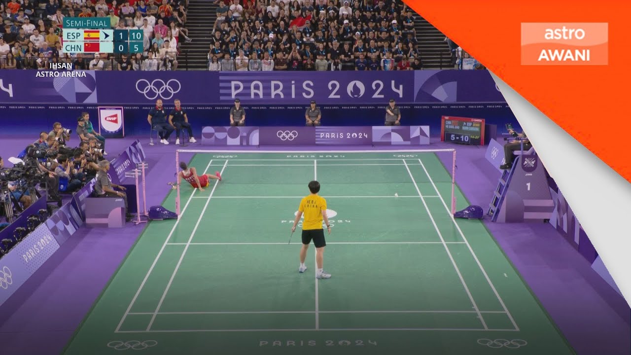 Pemain Badminton Sepanyol tarik diri kerana cedera terima 'standing ovation'