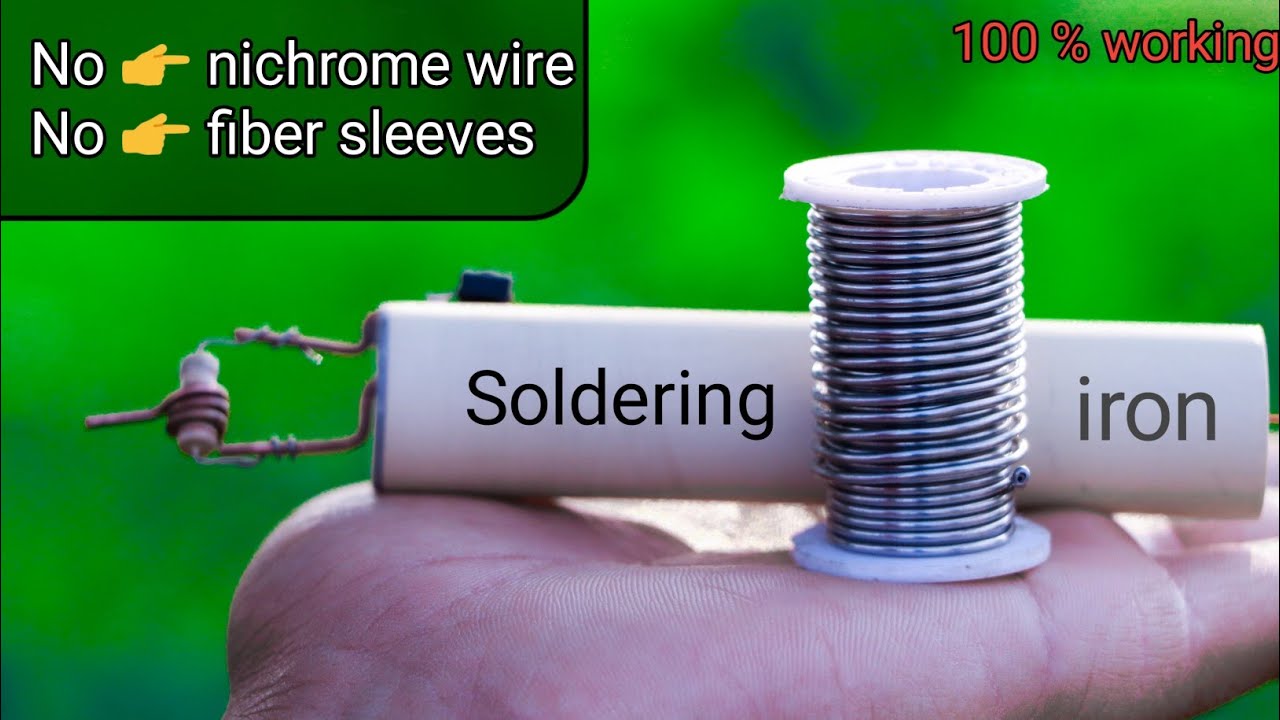 How to make rechargeable soldering iron || बिना nichrome wire और fiber sleeves के ||