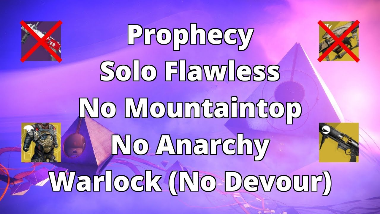 Solo Flawless Prophecy Dungeon No Mountaintop/Anarchy/Devour (Warlock) - Destiny 2 (Xbox)