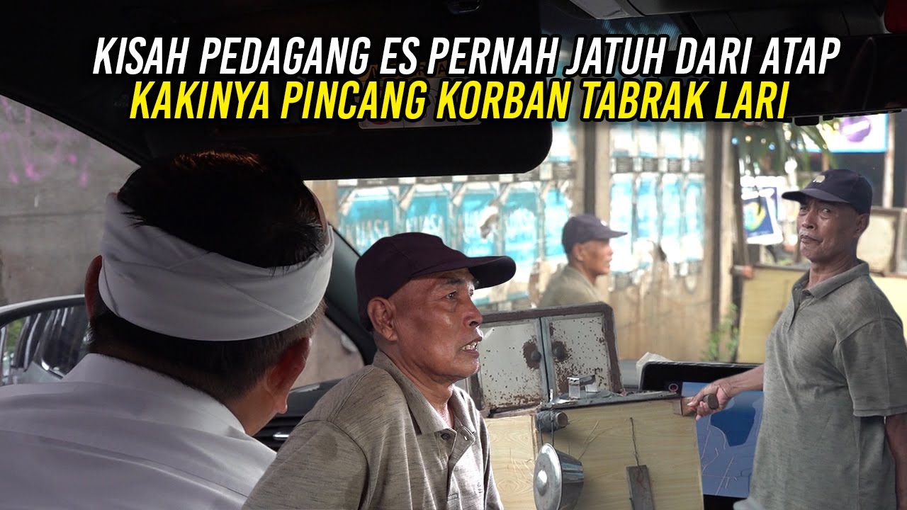 KISAH PEDAGANG ES PERNAH JATUH DARI ATAP | KAKINYA P1NCANG K0RB4N T4BR4K LARI