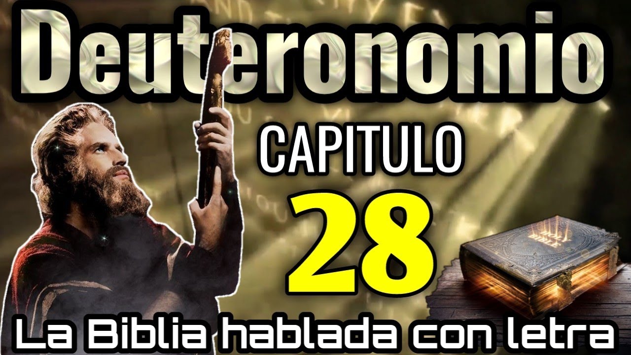 🔴 DEUTERONOMIO Capitulo 28 hablado Con Letra ( Bendiciones de la obediencia ) LA BIBLIA HABLADA 📥🎵