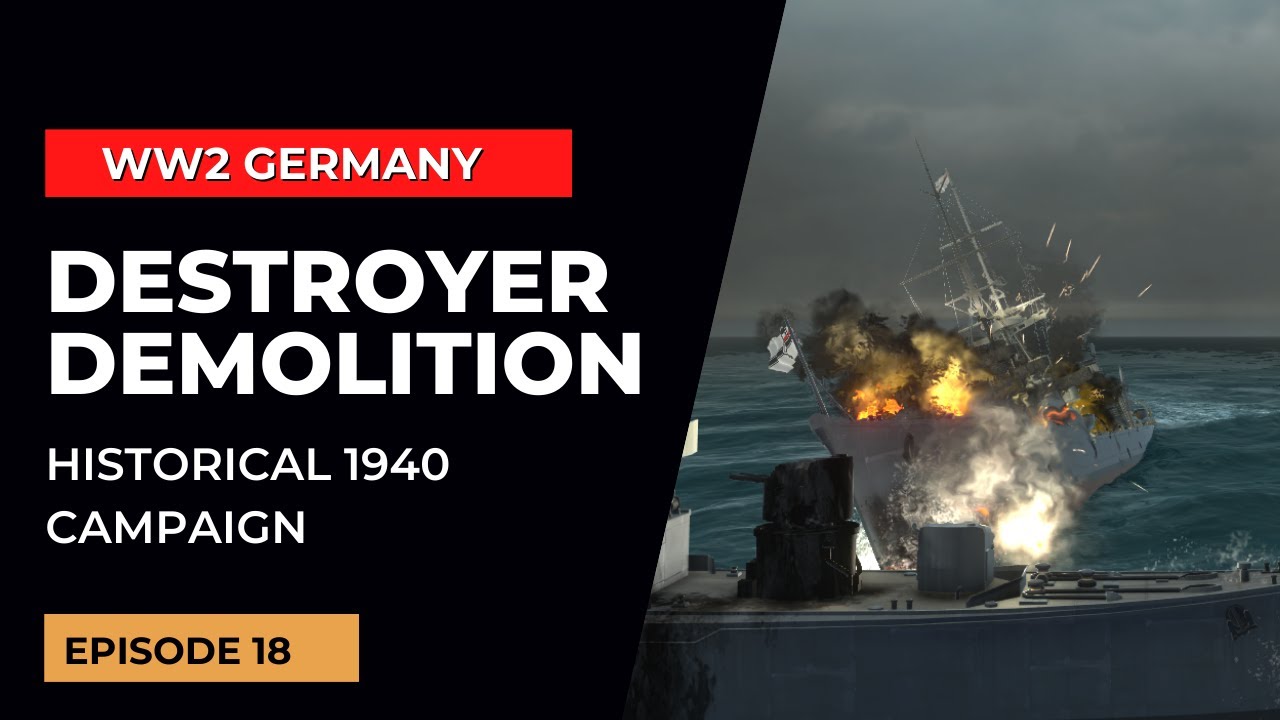Ultimate Admiral Dreadnoughts &mdash; Уничтожение эсминцев [Историческая кампания Германии 1940 г., № 18]