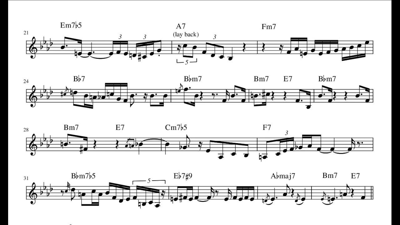Along Came Betty (Benny Golson & Lee Morgan Solos Transcription)