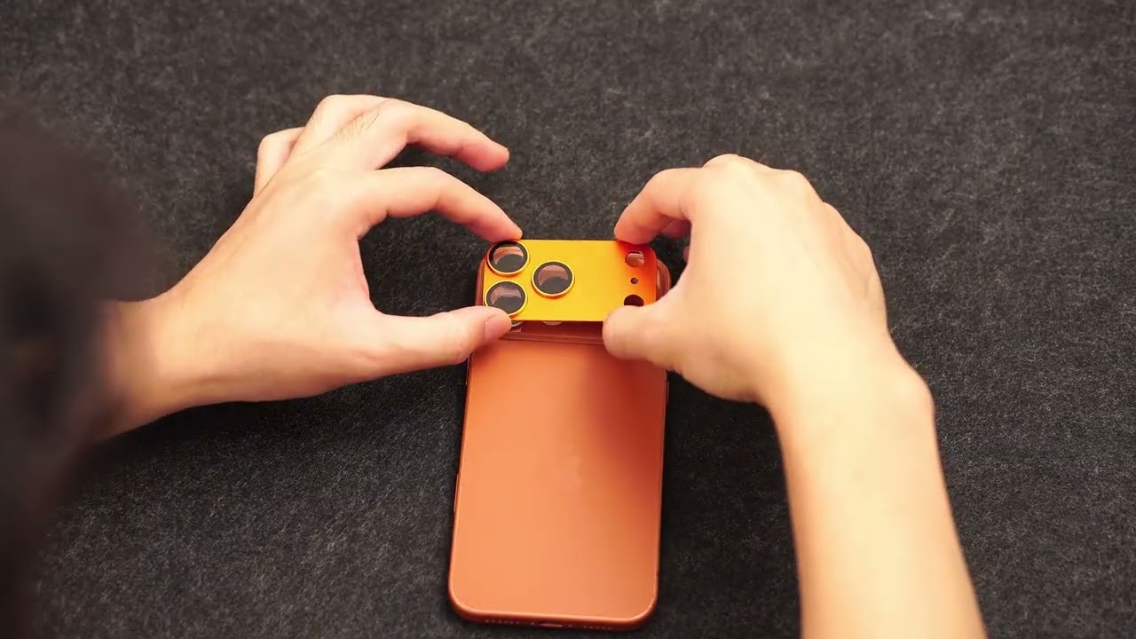 Hoerrye iPhone 17 Pro Max Camera Lens Protector 9H Shatterproof Strong Adsorption Installation Video