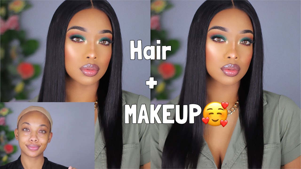 20 inch 4x4 Lace Wig Under $85 | + MAKE UP tutorial - ft Julia Hair