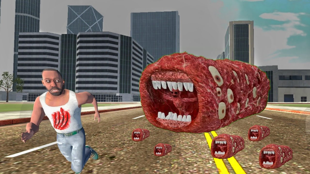 Franklin In Train Eater Become Fighting | Indian Bike Driving 3D