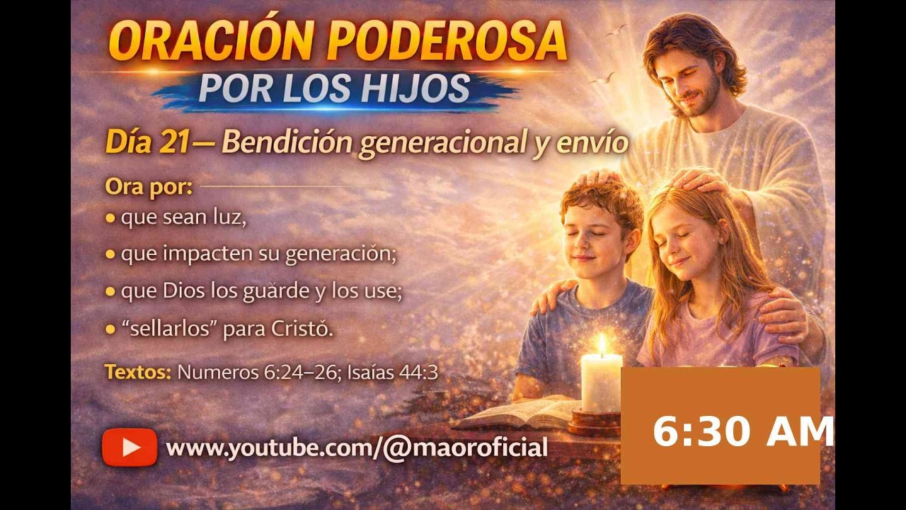 DECLARO LA BENDICIÓN DE DIOS SOBRE MIS HIJOS | Día 21/21 oracion poderosa