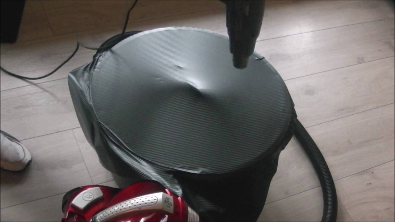 How to Wrap Carbon foil with a vacuum clearner Carfolie.dk