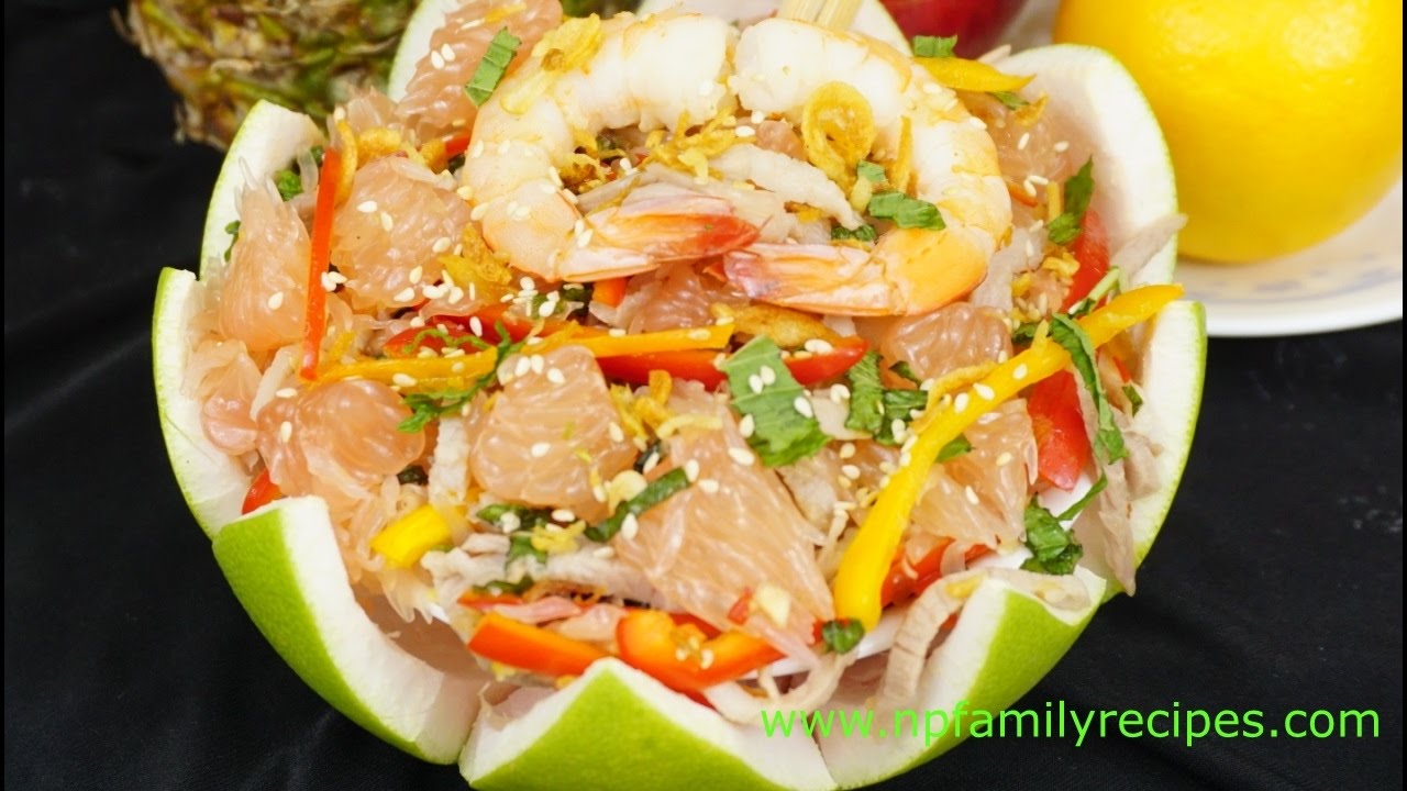 Vietnamese Pomelo Salad Recipe (Gỏi Bưởi) - NPFamily Recipes