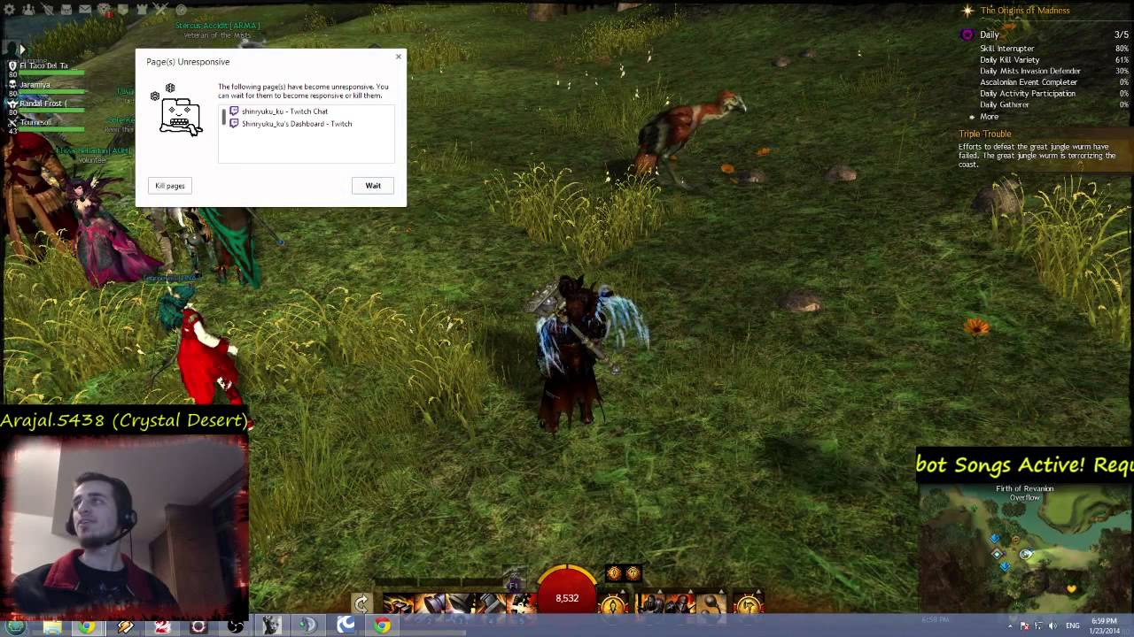 Preparing to take down the Great Jungle Wurm, when SUDDENLY