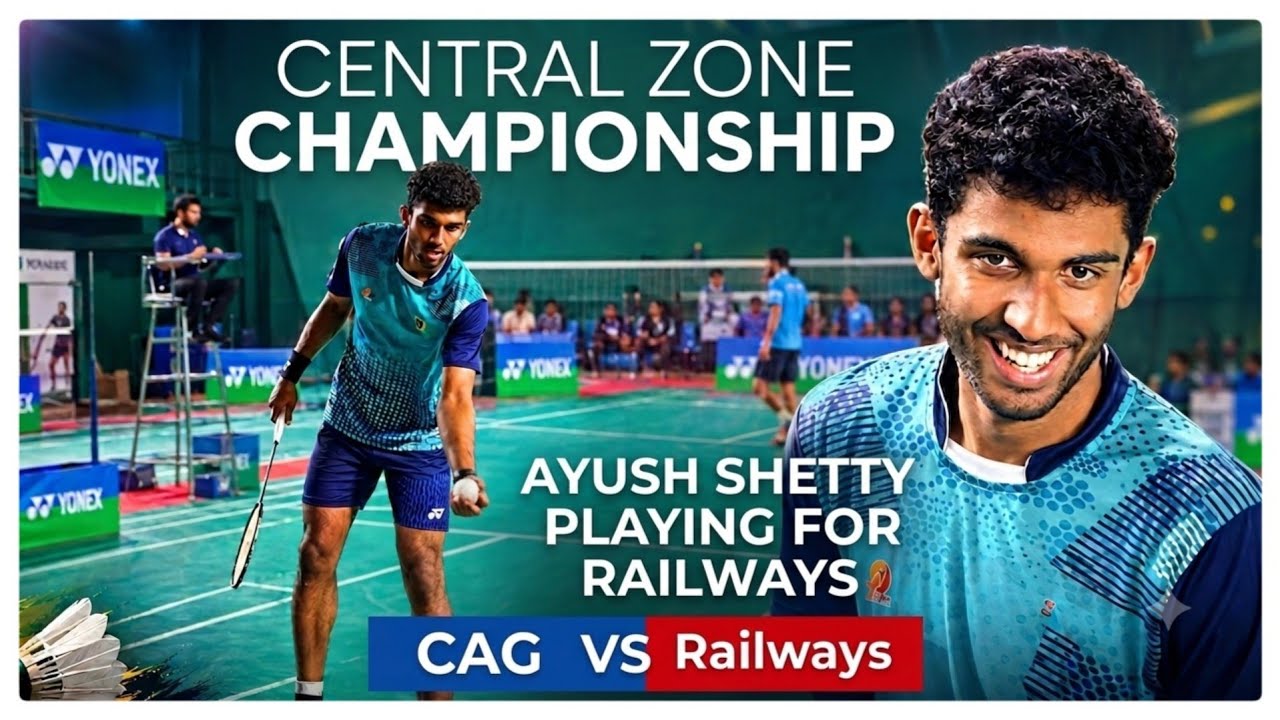AYUSH SHETTY(RAILWAYS) VS RAVI(CAG):YONEX SUNRISE CENTRAL ZONE BADMINTON CHAMPIONSHIP 2026