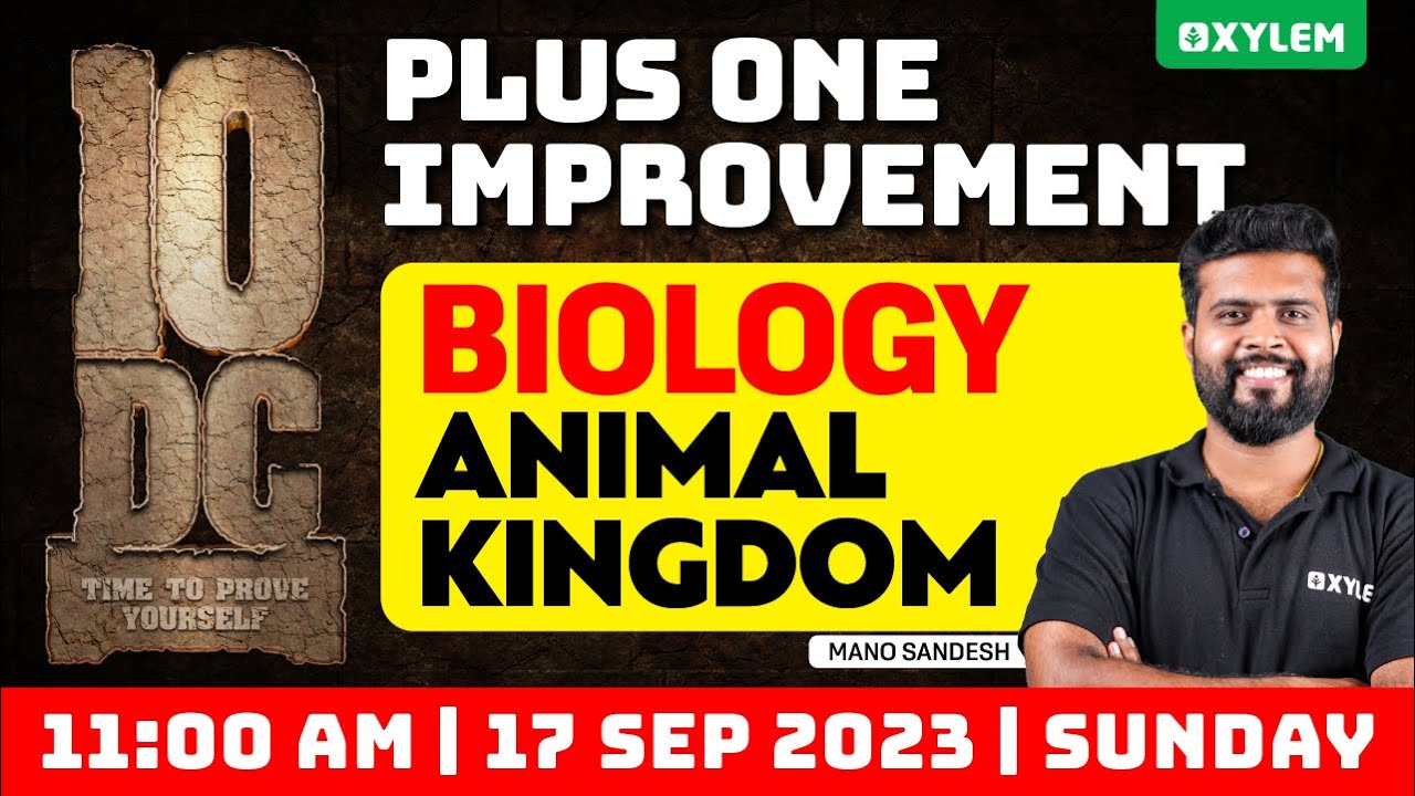 Plus One Improvement Exam - Biology - Animal Kingdom | Xylem Plus Two