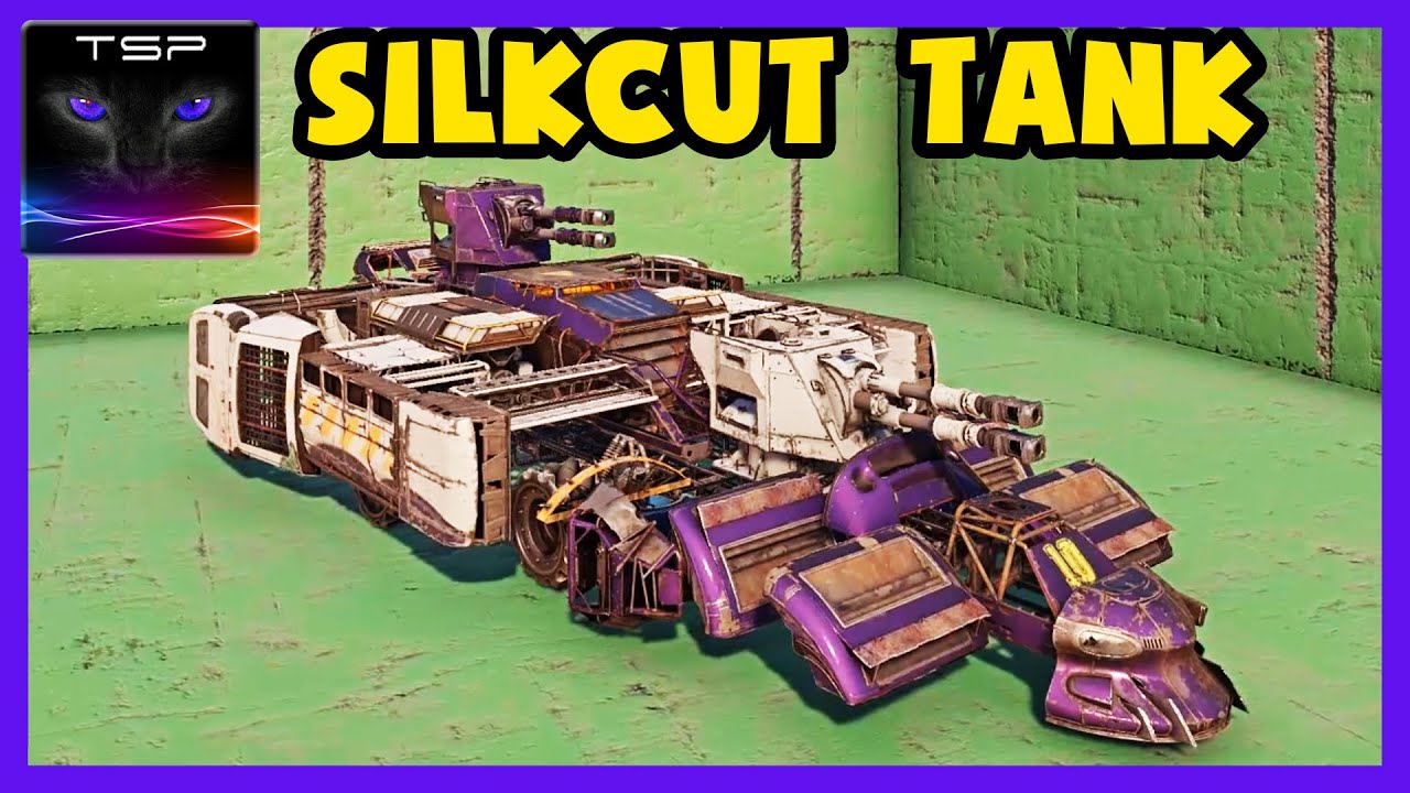 Crossout #743 - SilkCut Racing Tank - 2x mastodon cannons, omni wheels & echo cab - CW build