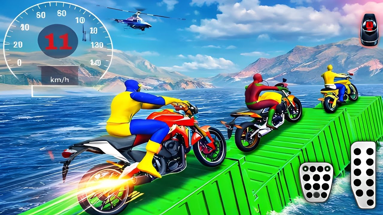 Mega Ramp GT Bike Stunt Racing Simulator 3D Motor Racer Offroad Bike - Android GamePlay