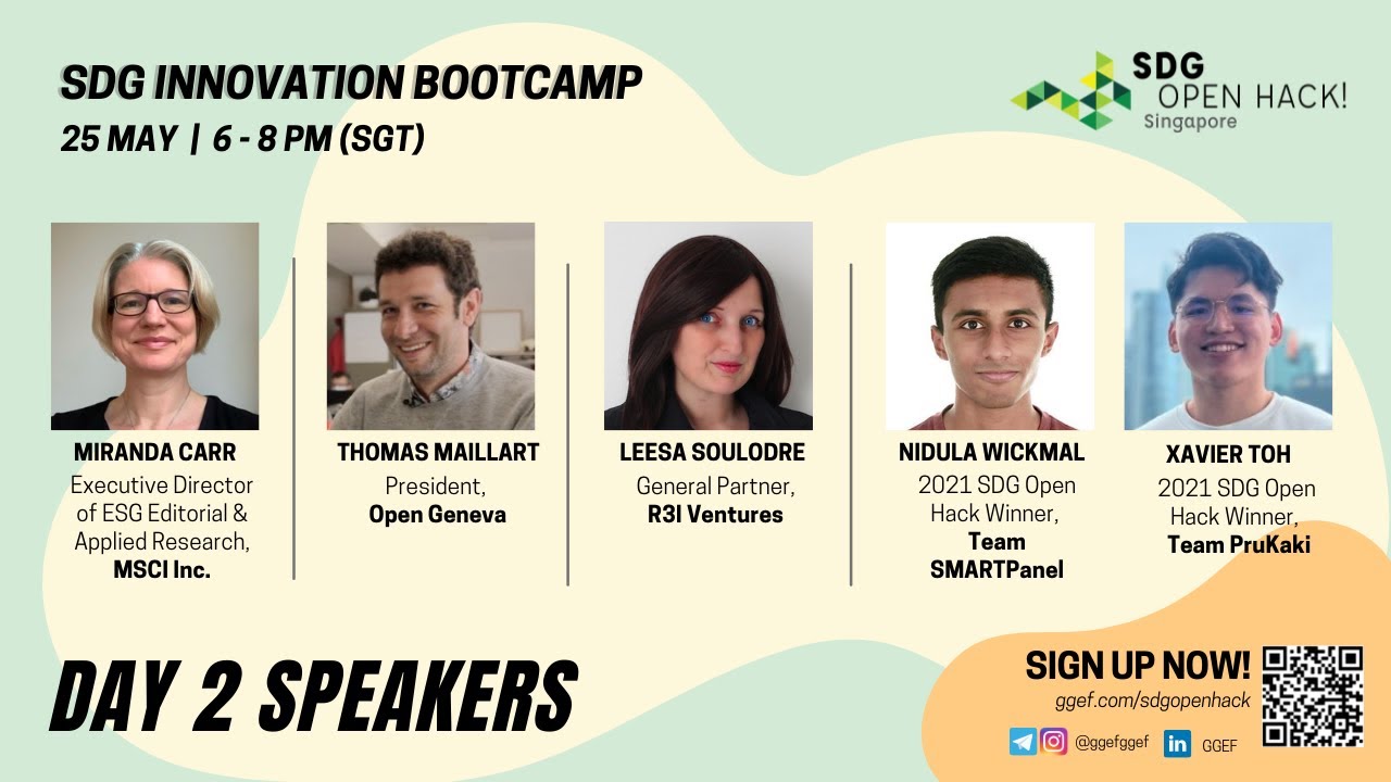 Innnovation Bootcamp Day 2 - SDG Open Hack SG 2022