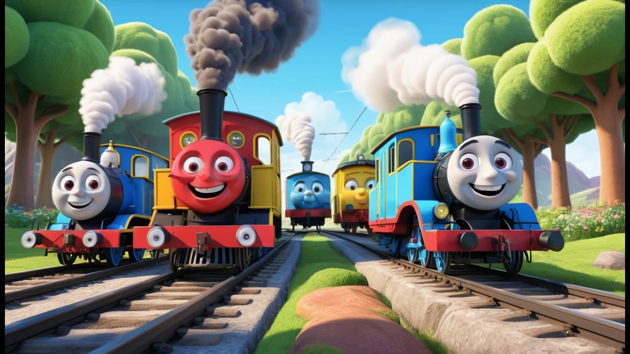 Three Little Trains Click Click Click | Train Sound Song & Kids Nursery Rhymes