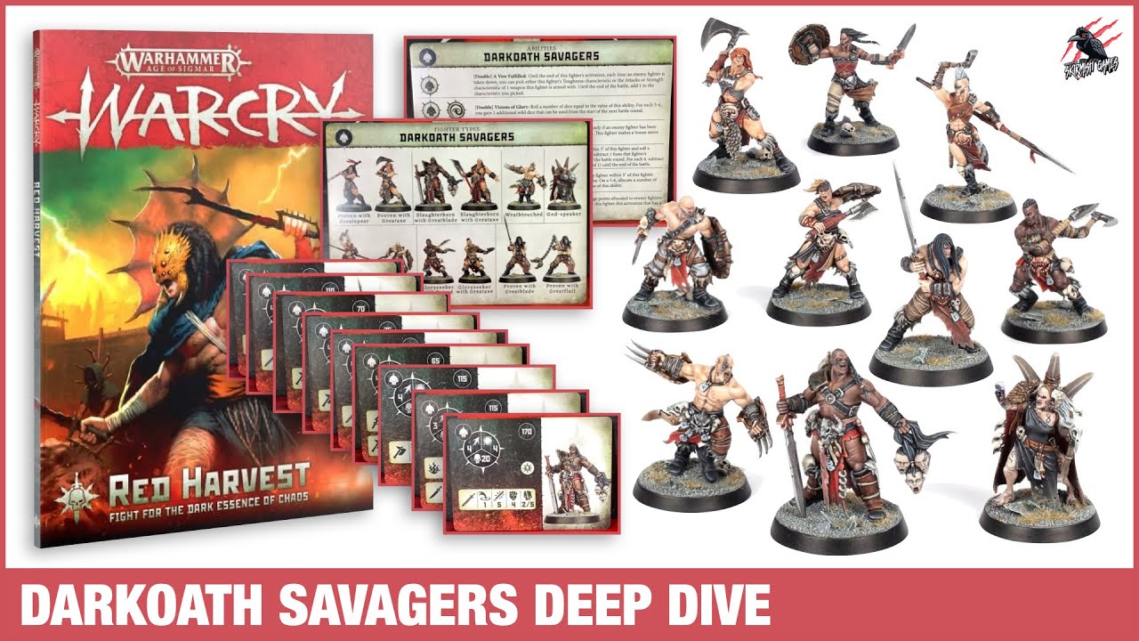 DARKOATH SAVAGERS: ПОДРОБНОЕ ОПИСАНИЕ — Warcry Red Harvest Warband — Карты бойцов, характеристики...