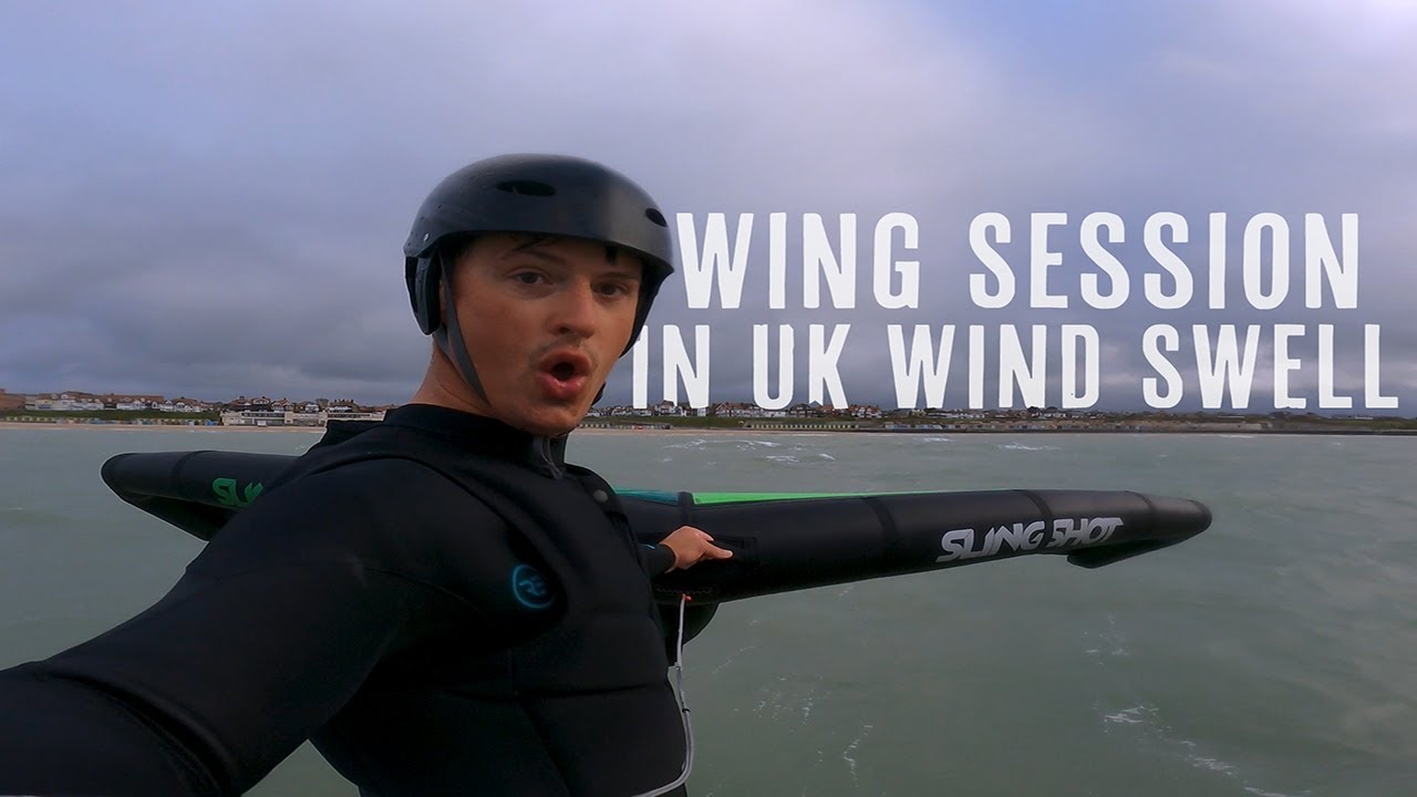Wing session in UK wind swell