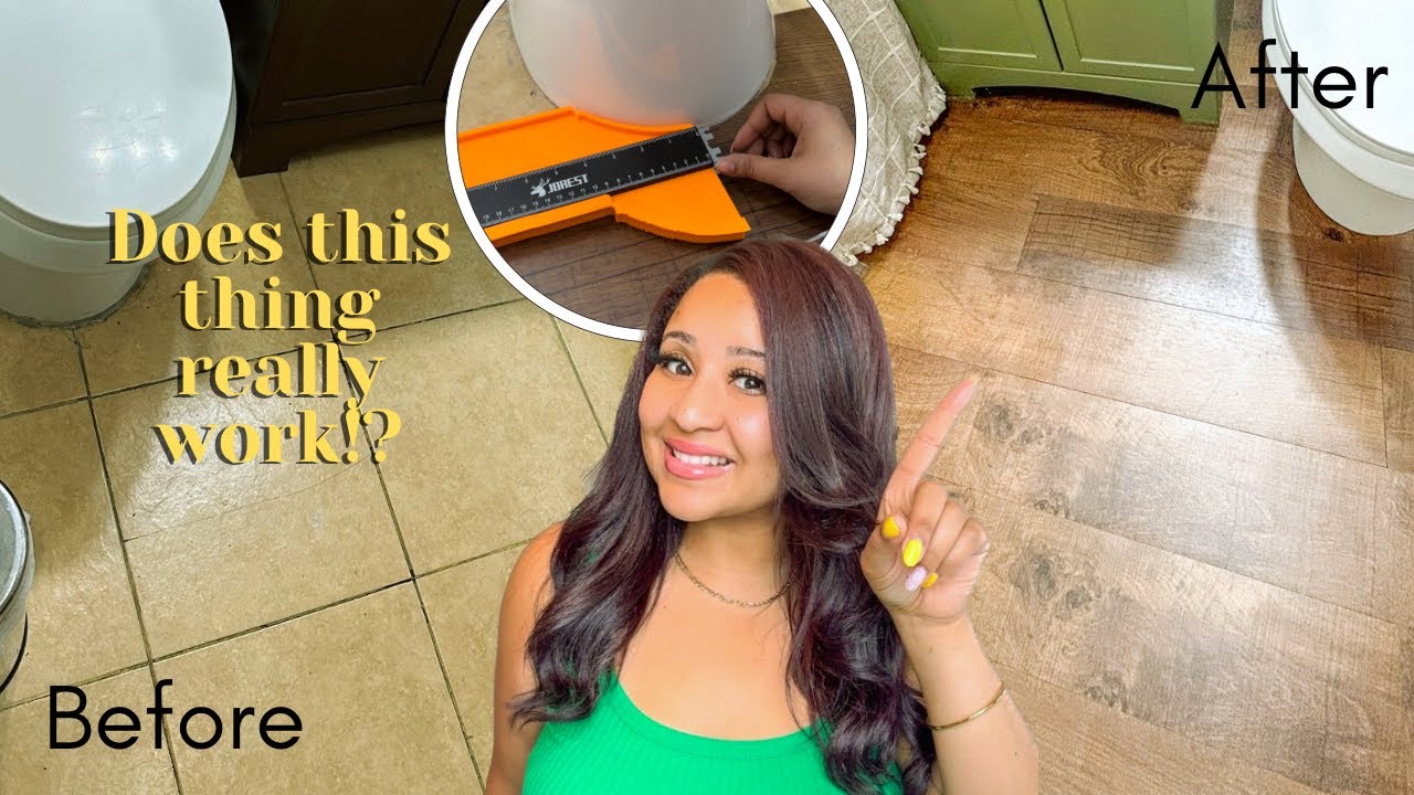 $50 DIY Peel and Stick Hardwood Floors | Extreme Small Bathroom Makeover on a budget!