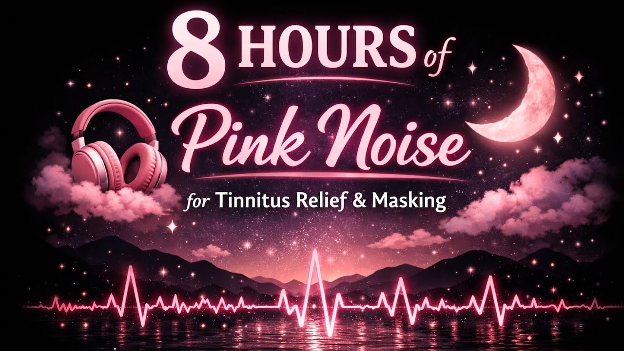 8 Hours of Pink Noise for Tinnitus Relief and Masking