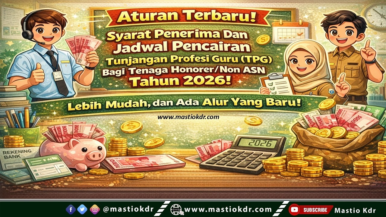 Aturan Terbaru 2026! Syarat Penerima & Jadwal Pencairan TPG Guru Honorer/Non ASN! Ada Kabar Baiknya!