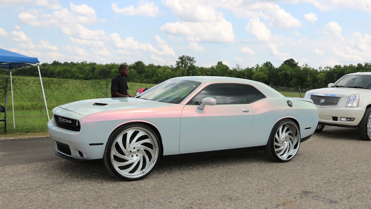 Check Out This Paint Job! Flip Flop Outrageous Challenger RT on Amani Forged 26s w/Red Interior