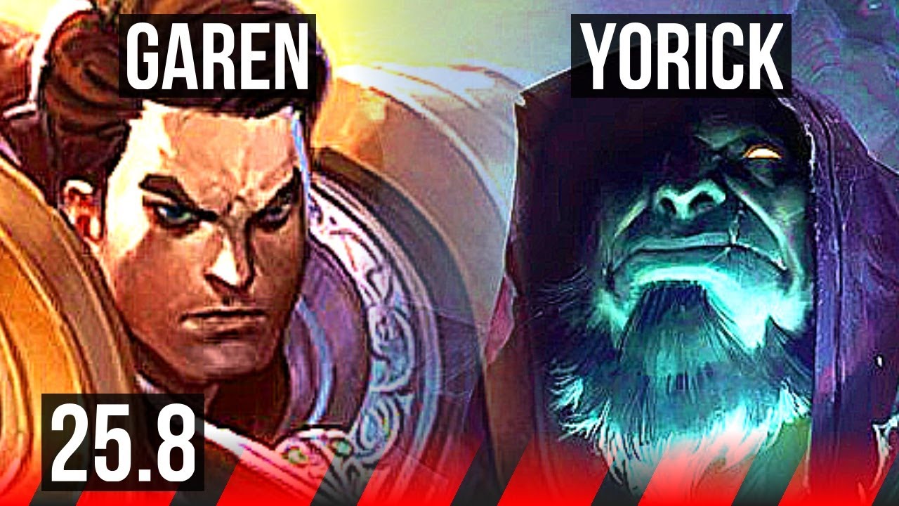 GAREN vs YORICK (TOP) | 48k DMG, 7 solo kills, 12/2/7, Legendary | KR Master | 25.8