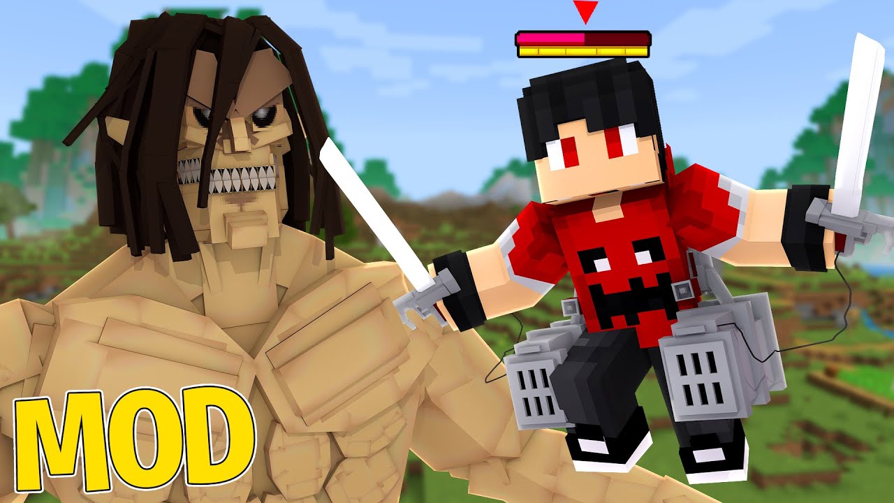*NOVO* MOD ATTACK ON TITAN NO MINECRAFT! (shingeki no kyojin) ‹‹ P3DRU ››