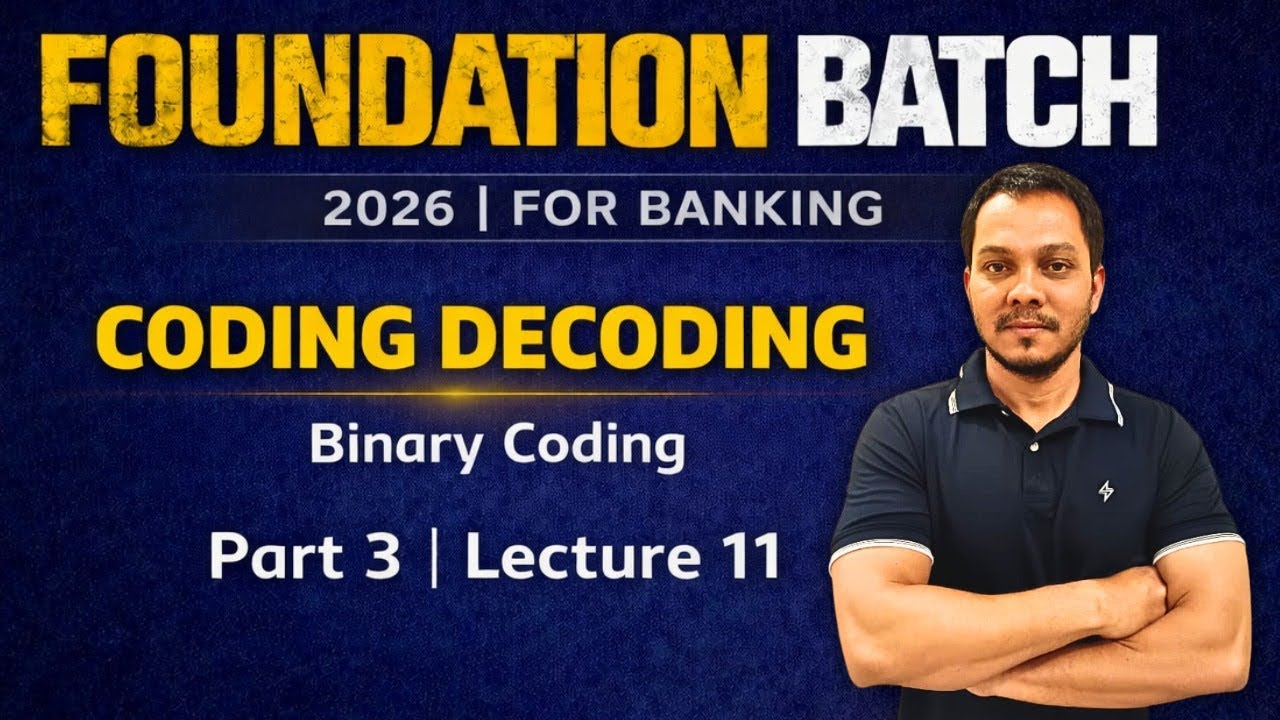 Binary Coding Part 3 | Foundation Batch 2026 | All Banking Exams Reasoning l Preadda 