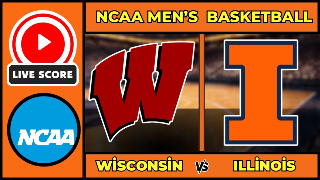🔴 LIVE: Wisconsin at Illinois | NCAAM Men's Basketball Scoreboard | Feb 10 | Big Ten Rivalry