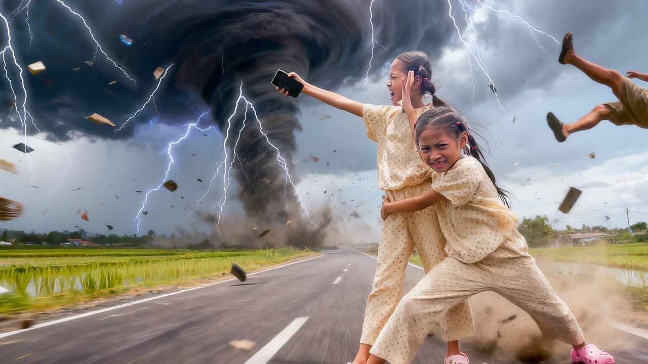 GAWAT!! ANGIN TORNADO MENYERANG RUMAH KITA!!