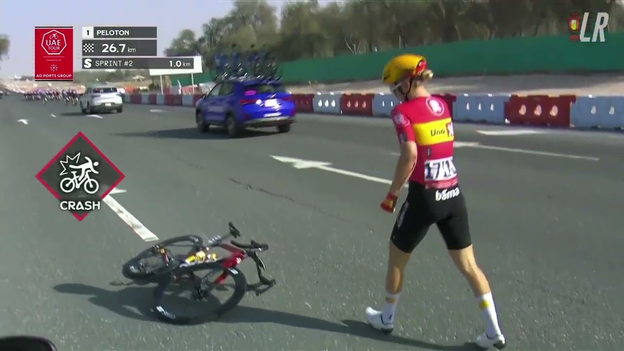 How did She shake off this Crash like it was Nothing | UAE Tour Women 2026 Stage 1