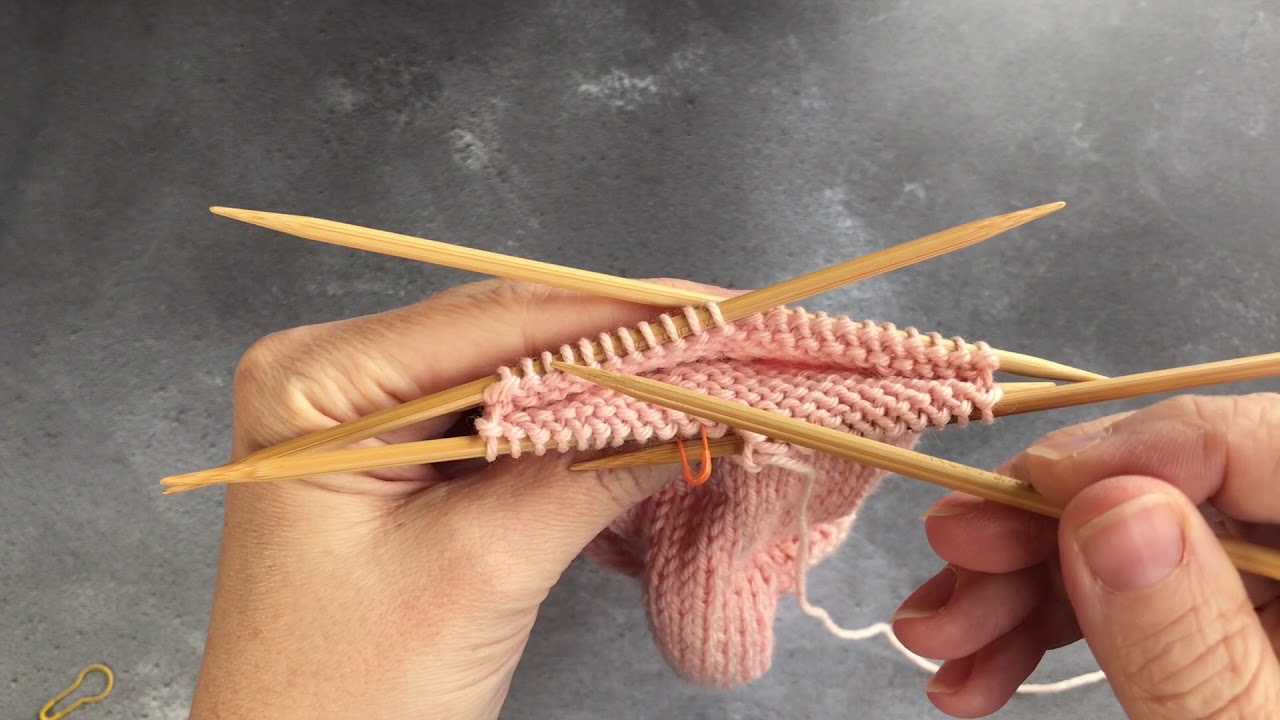 Knit School Sock Challenge, Day 5  Leg & Toe on DPNs