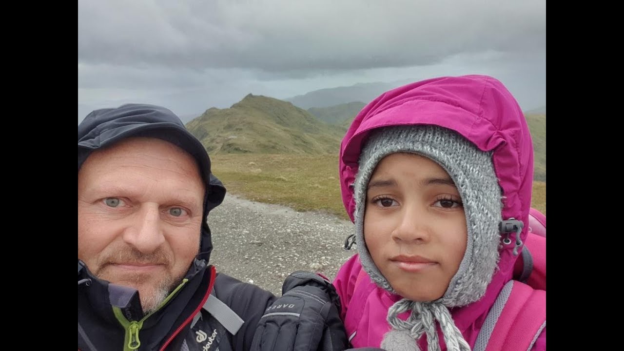 Meall nan Tarmachan in strong wind another Munro with Cheyenne  15 9 2019