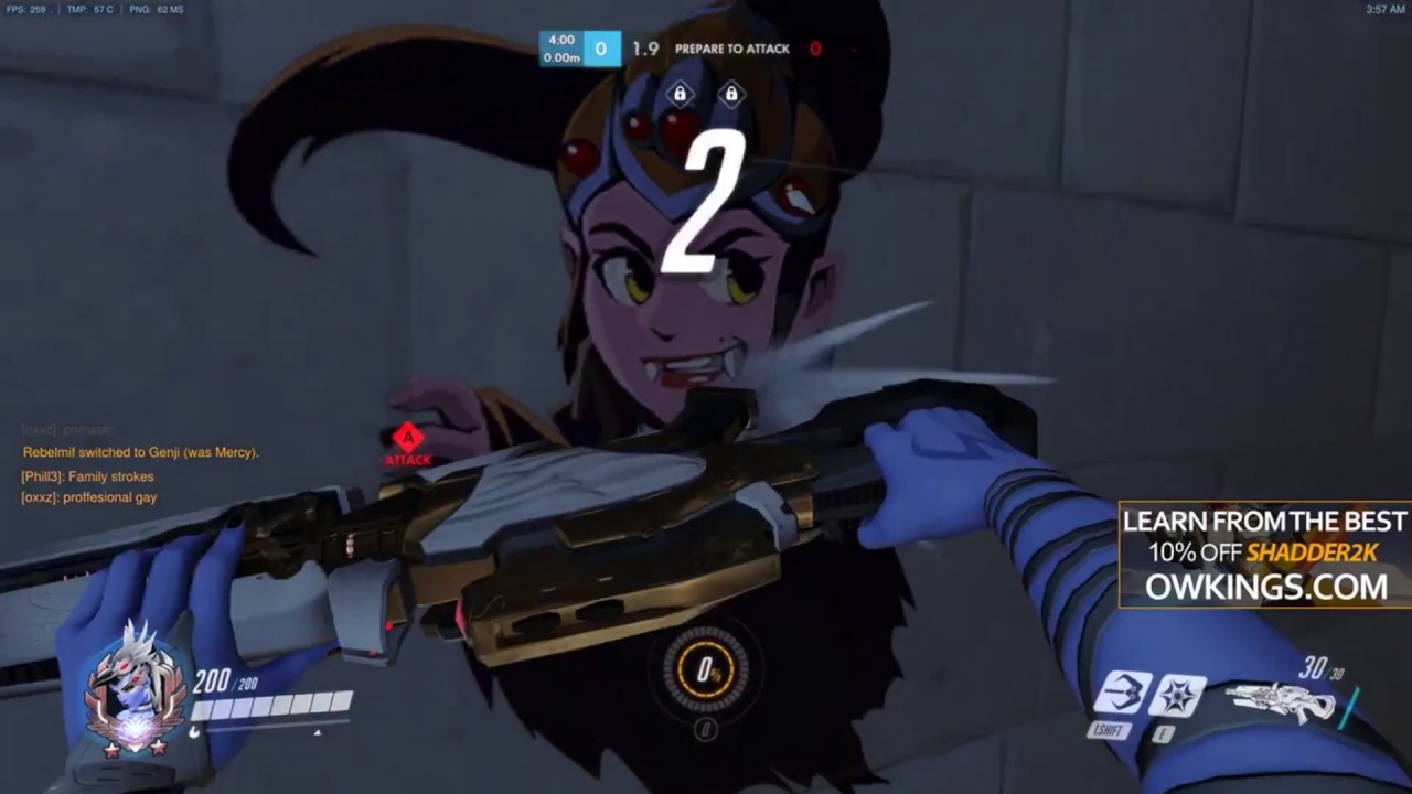 [1080p 60fps] Shadder2k Insane Widow, Zarya Pro Overwatch Gameplay on Kings Row