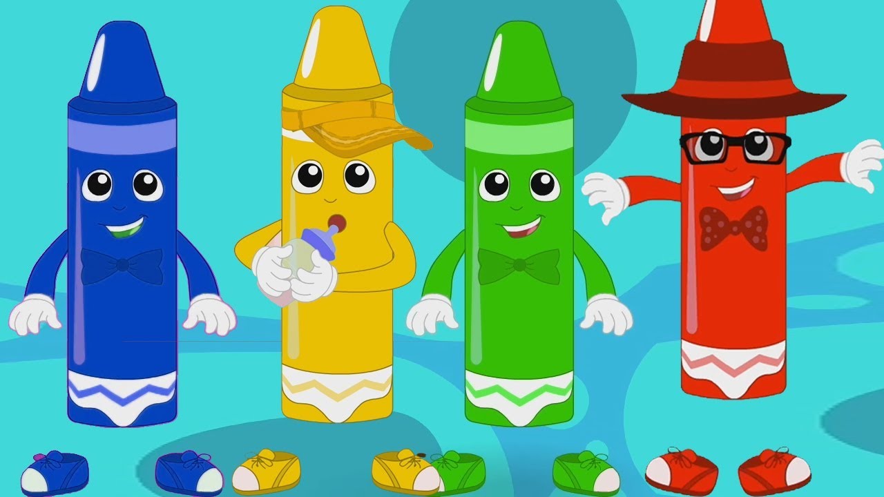crayons dedo família | canção do bebê | rima para crianças | Nursery Rhymes | Crayons Finger Family