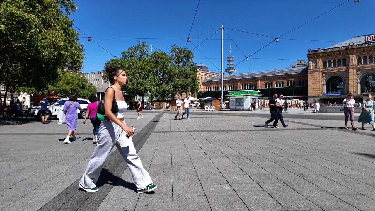 Hannover, Germany - City center Walk | Hannover Central Station
