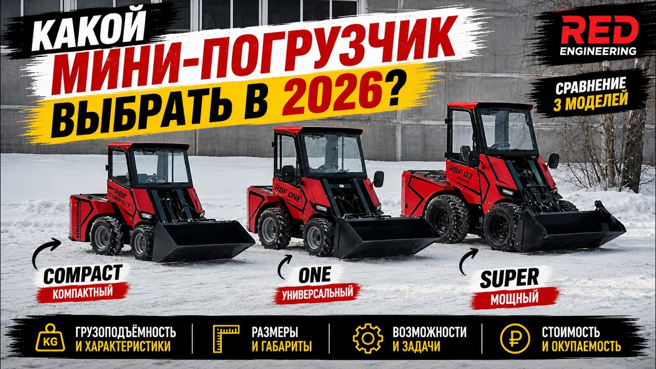 Мини-Погрузчики RED Engineering с телескопической стрелой • Обзор модельной линейки • Какой выбрать?